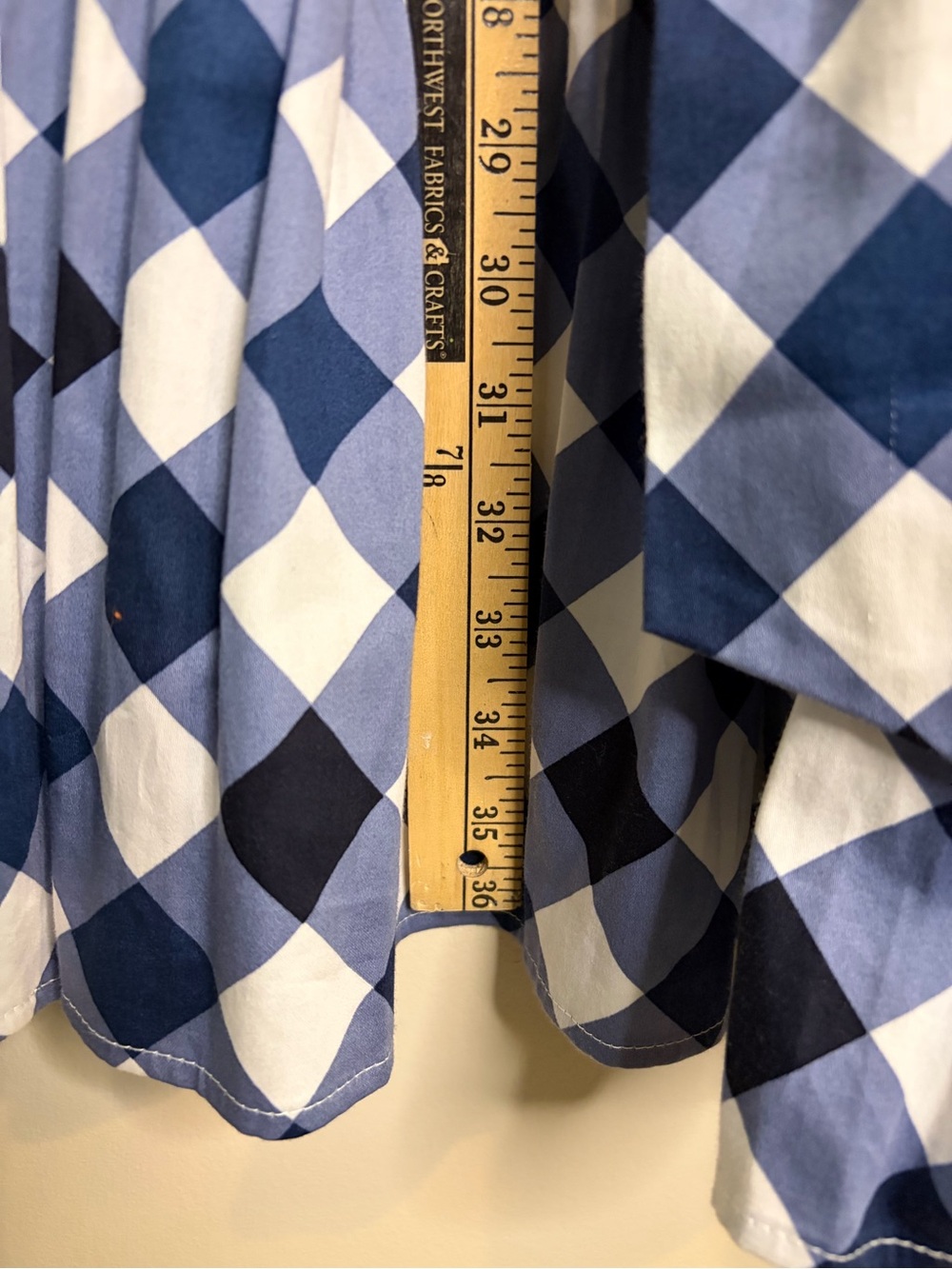 Tommy Hilfiger Navy and White Gingham Tie-Waist Midi Dress #1261 - Picture 14 of 14